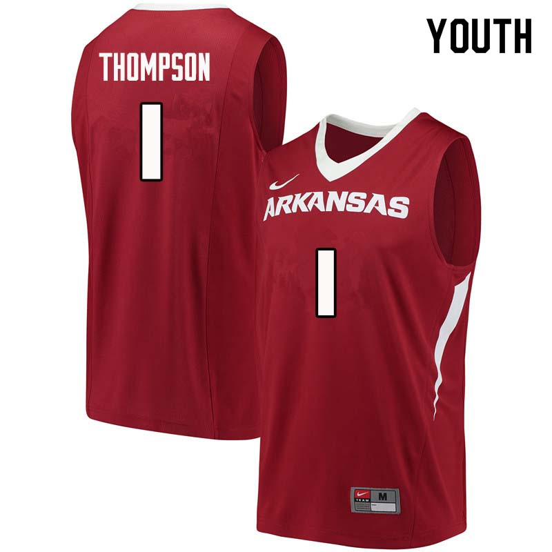 Youth#1 Trey Thompson Arkansas Razorback College Basketball Jerseys Sale-Cardinal - Click Image to Close